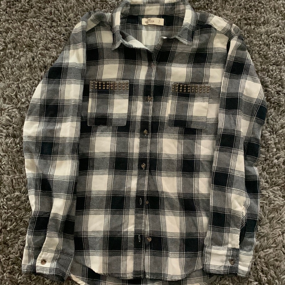 Hollister button down plaid shirt